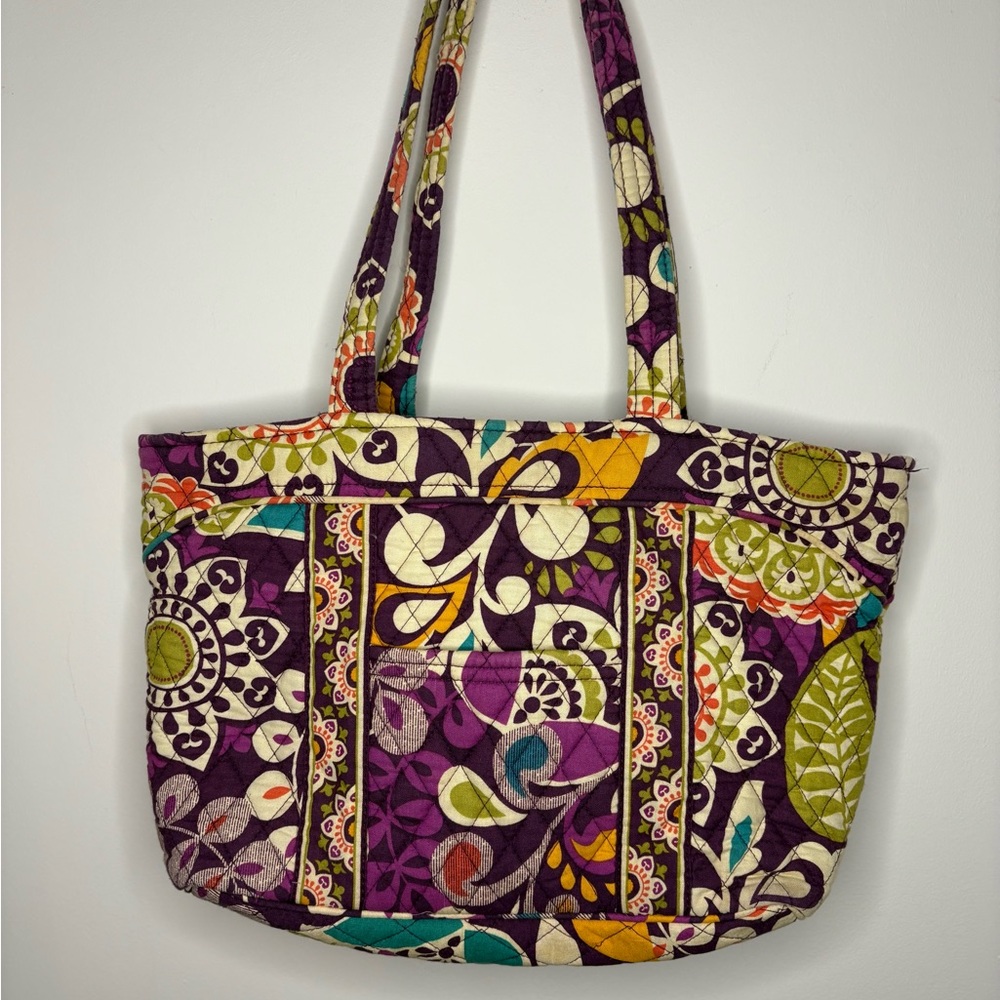 Vera Bradley Purple and Green Floral Tote